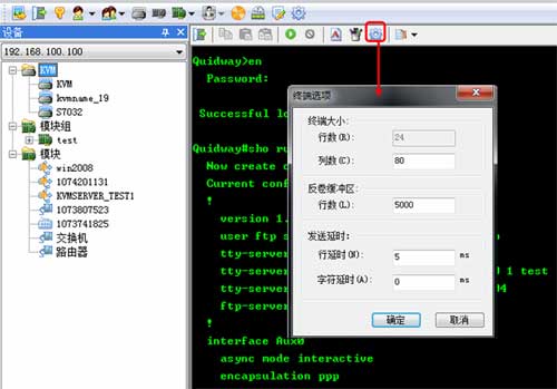 KVM 終端選項(xiàng)